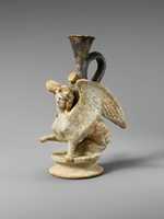 Free download Terracotta lekythos (oil flask) in the form of a sphinx free photo or picture to be edited with GIMP online image editor