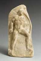 Free download Terracotta relief depicting a warrior free photo or picture to be edited with GIMP online image editor