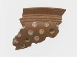 Free download Terracotta rim fragment with white inlay free photo or picture to be edited with GIMP online image editor