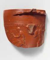 Free download Terracotta sherd from an Arretine cup with satyrs free photo or picture to be edited with GIMP online image editor