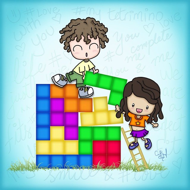 Free download Tetris Kids Play -  free illustration to be edited with GIMP free online image editor