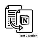Text to Notion  screen for extension Chrome web store in OffiDocs Chromium