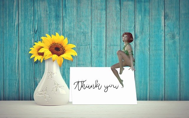 Muat turun percuma ilustrasi percuma Thank You Card Fairy untuk diedit dengan editor imej dalam talian GIMP