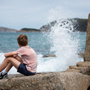 The boy looked at the sea  screen for extension Chrome web store in OffiDocs Chromium