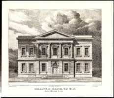 Free download The Branch Bank of the United States, Wall Street, New York, Erected in 1825 (from Views of the Public Buildings in the City of New York Correctly Drawn on Stone by A. J. Davis, 1827) free photo or picture to be edited with GIMP online image editor