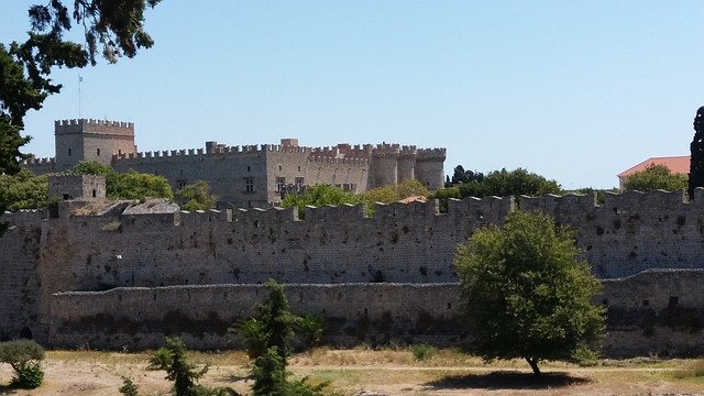 Descărcare gratuită The Castle Of Rhodos Islands - fotografie sau imagini gratuite pentru a fi editate cu editorul de imagini online GIMP