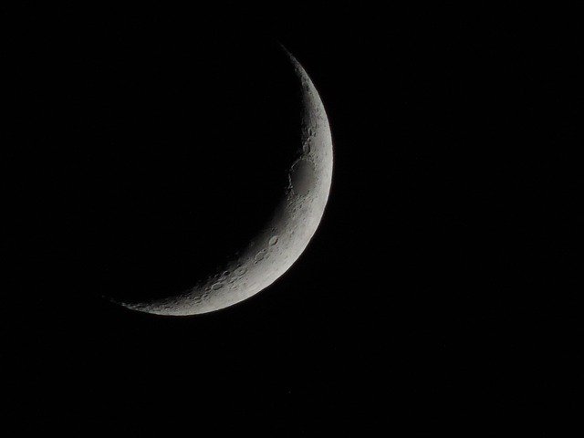 Free download The Crescent Moon Space Nighttime -  free photo or picture to be edited with GIMP online image editor