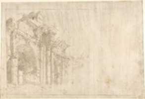 Free download The Fire at San Marcuola (recto); Roman Ruins (verso) free photo or picture to be edited with GIMP online image editor