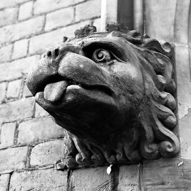 Baixe gratuitamente The Gargoyle Lion Stone - foto ou imagem gratuita a ser editada com o editor de imagens online GIMP