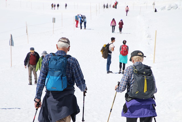 Muat turun percuma gambar percuma pasangan glasier trekking untuk diedit dengan editor imej dalam talian percuma GIMP
