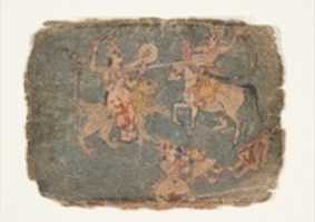 Free download The Goddess Durga Slaying an Enemy; Page from a Dispersed Markandeya Purana (Stories of the Sage Markandeya) free photo or picture to be edited with GIMP online image editor
