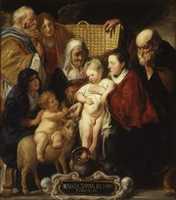 Free download The Holy Family with Saint Anne and the Young Baptist and His Parents free photo or picture to be edited with GIMP online image editor