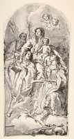 Free download The Holy Family with Two Female Saints free photo or picture to be edited with GIMP online image editor