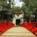 The Huc Bridge – The Iconic Red Bridge of Hoan Kiem Lake  screen for extension Chrome web store in OffiDocs Chromium