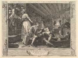 Free download The Idle Prentice Betrayed by his Whore and Taken into a Night Cellar with his Accomplice (Industry and Idleness, plate 9) free photo or picture to be edited with GIMP online image editor