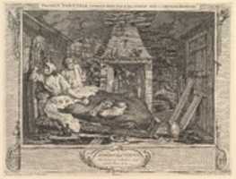 Free download The Idle Prentice Returned from Sea and in a Garret with a Common Prostitute (Industry and Idleness, plate 7) free photo or picture to be edited with GIMP online image editor