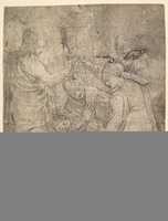 Free download The Infant Christ in the Cradle, Surrounded by Saints free photo or picture to be edited with GIMP online image editor