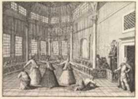Free download The Inside of a Mosque, the Dervishes Dancing  (La Motrayes Travels, vol. I, pl. 16) free photo or picture to be edited with GIMP online image editor