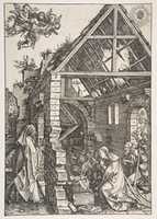 Free download The Nativity, from The Life of the Virgin, Latin edition, 1511 free photo or picture to be edited with GIMP online image editor