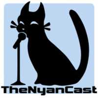 Free download Thenyancast Logo White free photo or picture to be edited with GIMP online image editor