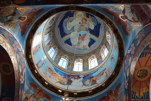 Free download The Orthodox Church Dome Painting -  free photo or picture to be edited with GIMP online image editor