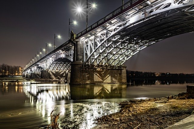 Muat turun percuma The Poniatowski Bridge Warsaw - foto atau gambar percuma untuk diedit dengan editor imej dalam talian GIMP