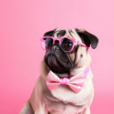 The pug dog pink glass  screen for extension Chrome web store in OffiDocs Chromium
