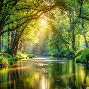 The River Under the Sunlit Forest  screen for extension Chrome web store in OffiDocs Chromium