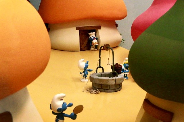 تنزيل The Smurfs Village Toy مجانًا - صورة مجانية أو صورة لتحريرها باستخدام محرر الصور عبر الإنترنت GIMP