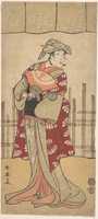 Free download The Third Segawa Kikunojo as a Woman Standing, Holding a Fan free photo or picture to be edited with GIMP online image editor