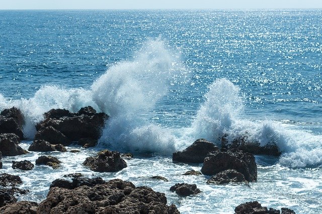 Free download The Waves Rocks Sea -  free photo or picture to be edited with GIMP online image editor