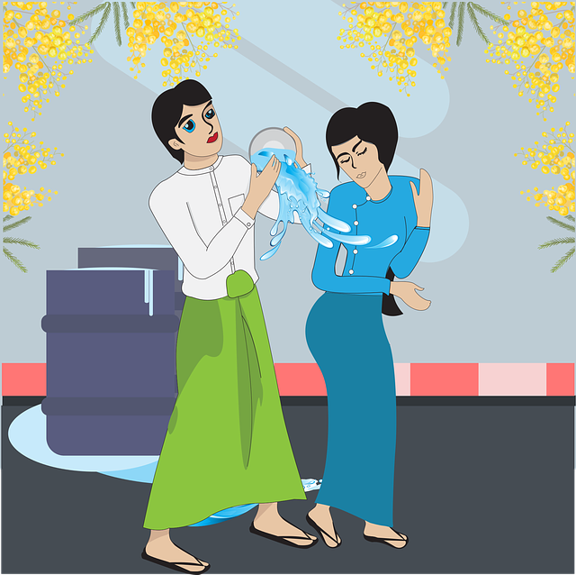 Free download Thingyan Myanmar Burmese Water - Free vector graphic on Pixabay free illustration to be edited with GIMP free online image editor