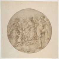 Free download Three Allegorical Figures in a Roundel. free photo or picture to be edited with GIMP online image editor