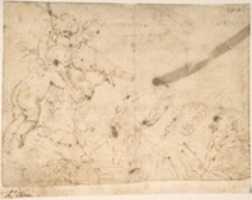 Free download Three Putti Holding Cross Before Two Male Saints free photo or picture to be edited with GIMP online image editor