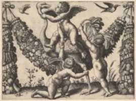 Free download Three Putti Playing with an Ostrich free photo or picture to be edited with GIMP online image editor
