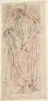 Free download Three Standing Male Figures (recto); Two Standing Male Figures (verso) free photo or picture to be edited with GIMP online image editor