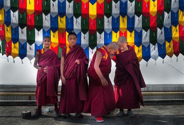 Download gratuito Buddismo dei monaci tibetani: foto o immagini gratuite gratuite da modificare con l'editor di immagini online di GIMP