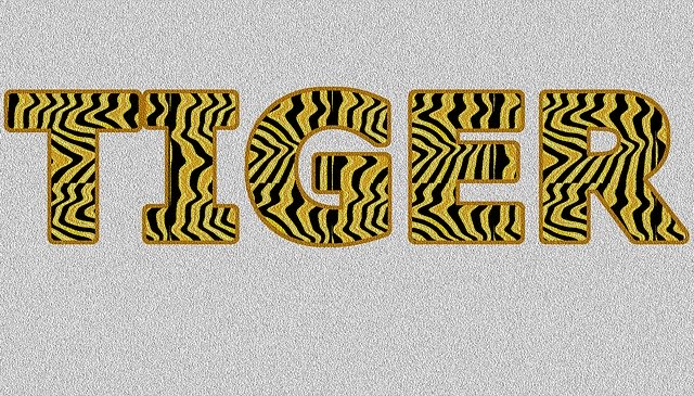 Free download Tiger Word-Art -  free illustration to be edited with GIMP free online image editor