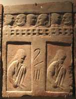 Free download Tile with Impressed Figure of Emaciated Ascetics and Couples Behind Balconies free photo or picture to be edited with GIMP online image editor