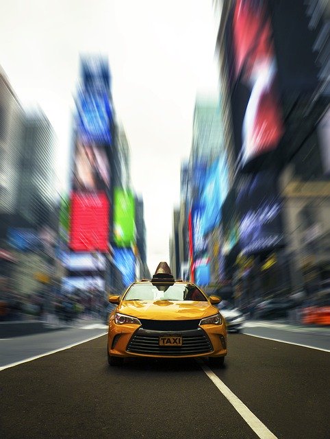 Free download Times Square Taxi Cab -  free photo or picture to be edited with GIMP online image editor