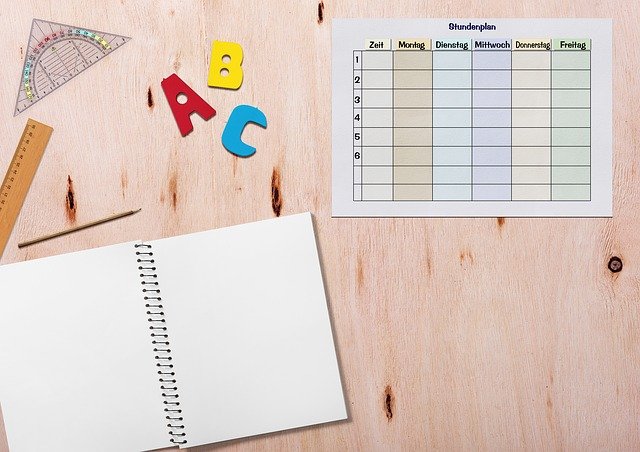 Free download timetable notebook table ruler free picture to be edited with GIMP free online image editor