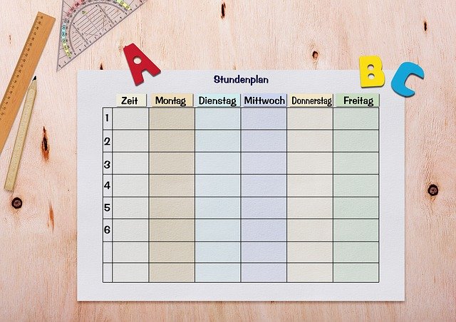 Free download timetable paper table ruler free picture to be edited with GIMP free online image editor