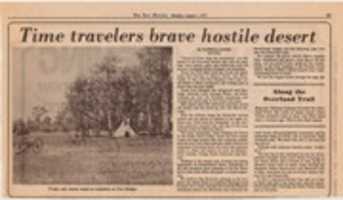 Free download Time travelers brave hostile desert (San Jose Mercury, August 1, 1977) free photo or picture to be edited with GIMP online image editor