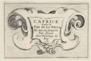 Free download Title, from Caprices made by della Bella (Caprice faict par de la Bella), plate 1 free photo or picture to be edited with GIMP online image editor