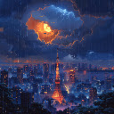 Tokyo Night Storm Theme  screen for extension Chrome web store in OffiDocs Chromium