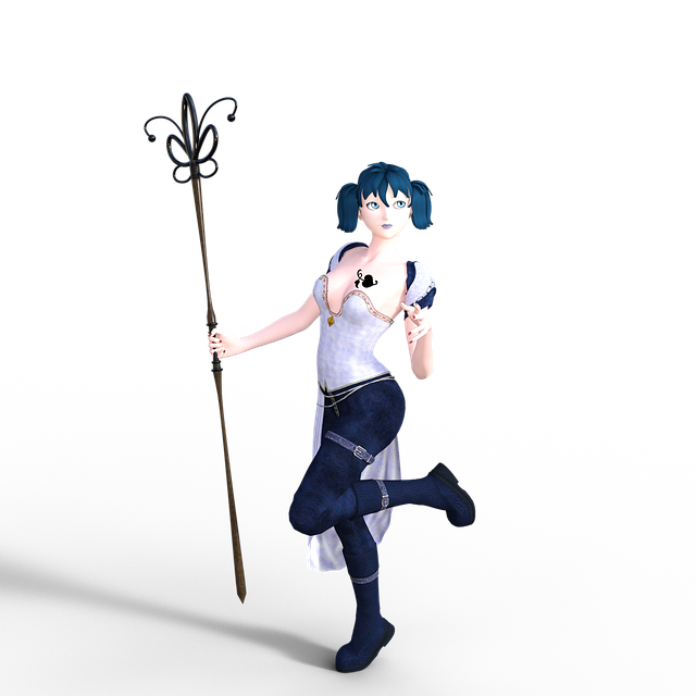 Free download Toon Blue Warrior -  free illustration to be edited with GIMP free online image editor