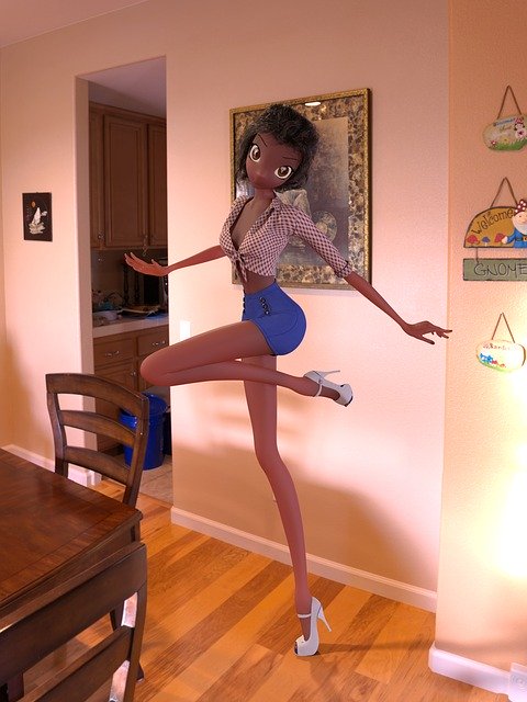 Free download Toon Woman Pose -  free illustration to be edited with GIMP free online image editor