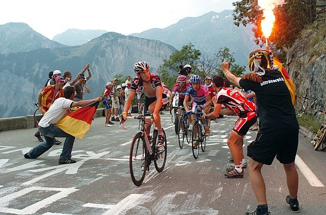 Kostenloser Download Tour de France-Steigung nach L Alpe d Huez kostenloses Bild zur Bearbeitung mit GIMP kostenlosem Online-Bildbearbeitungsprogramm