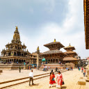 Tourists Sightseeing on Patan Durbar Square in Nepal  screen for extension Chrome web store in OffiDocs Chromium