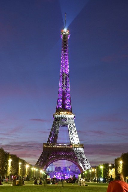 Free download Tower Eiffel Night -  free photo or picture to be edited with GIMP online image editor
